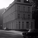 Best Documentaries About Bilderberg: Complete Evidence-Based Guide (1954-2024) vintage photograph of Hotel de Bilderberg in Oosterbeek Netherlands 1954, historic building exterior